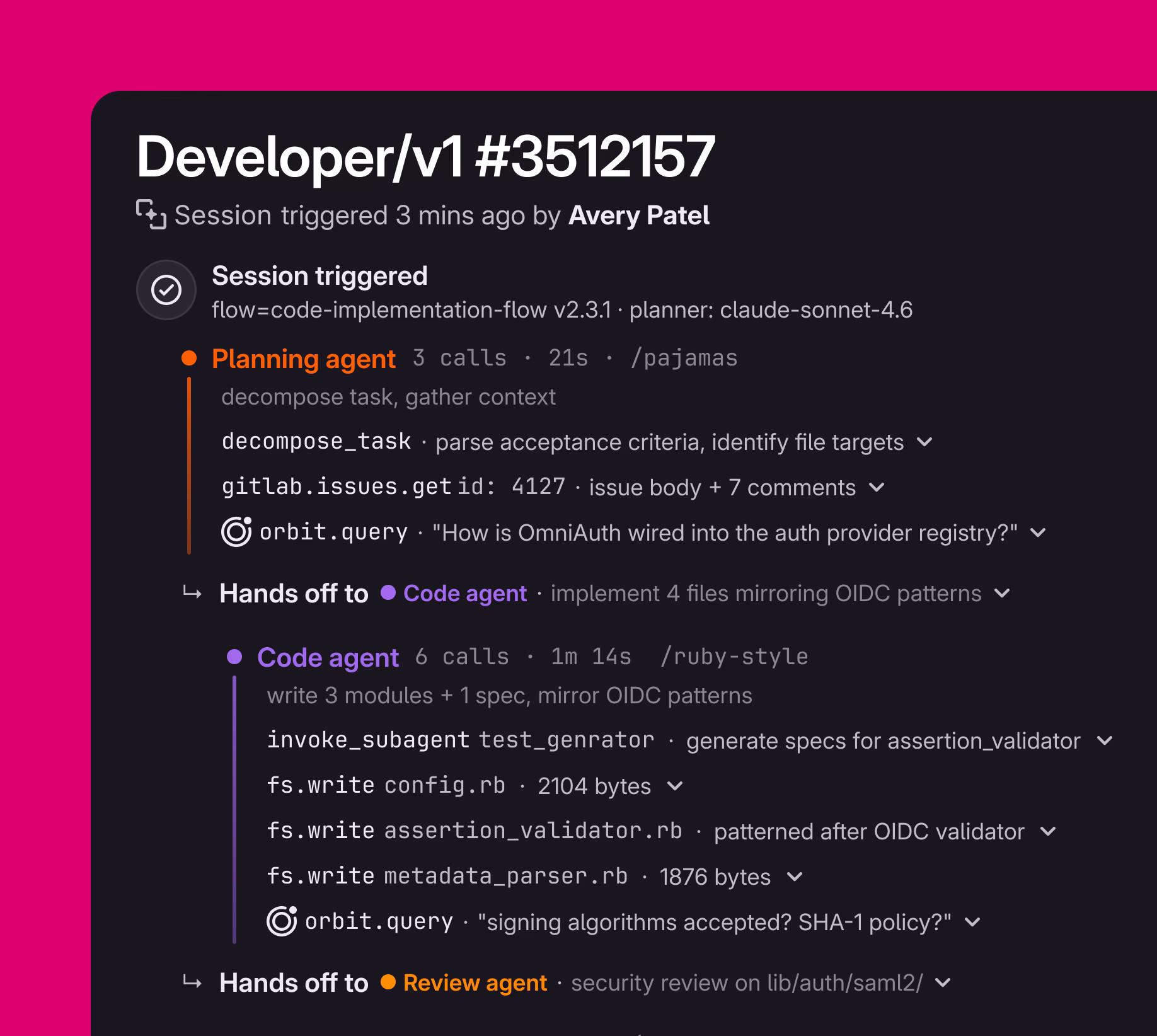 Making Multi-Agent Sessions Legible